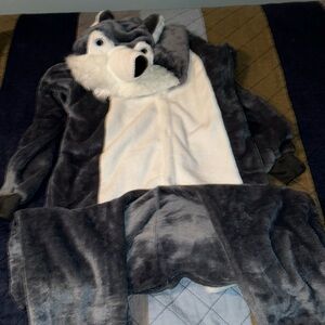 Fleece kids husky costume